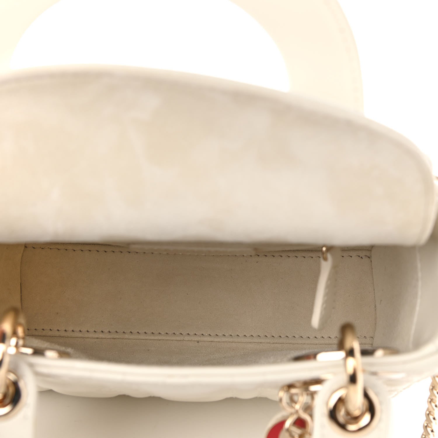 Christian Dior Lambskin Cannage Mini DiorAmour Lady Dior Latte 8 of 21