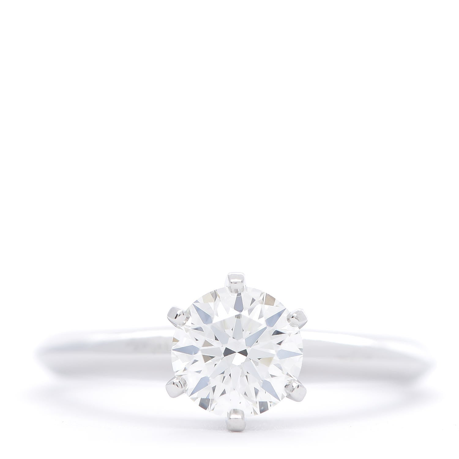 Tiffany Platinum Diamond 1.00ct Solitaire Engagement Ring 53 6.5 1 of 6