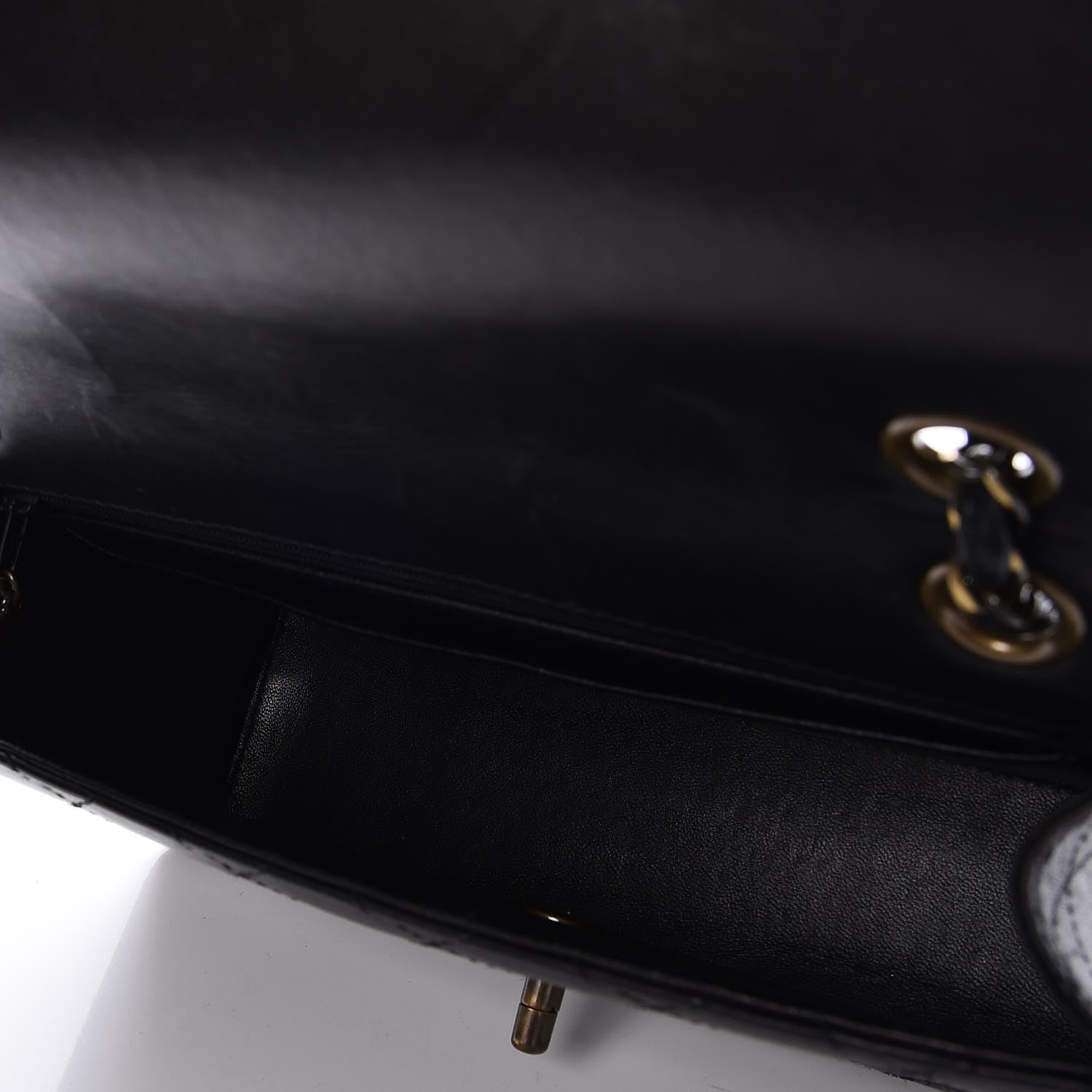 Chanel Calfskin Stitched Medium Single Flap Black 6 of 11