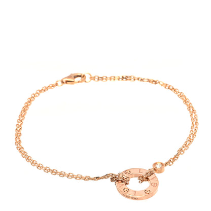 Cartier 18K Pink Gold Diamond LOVE Bracelet 1 of 4