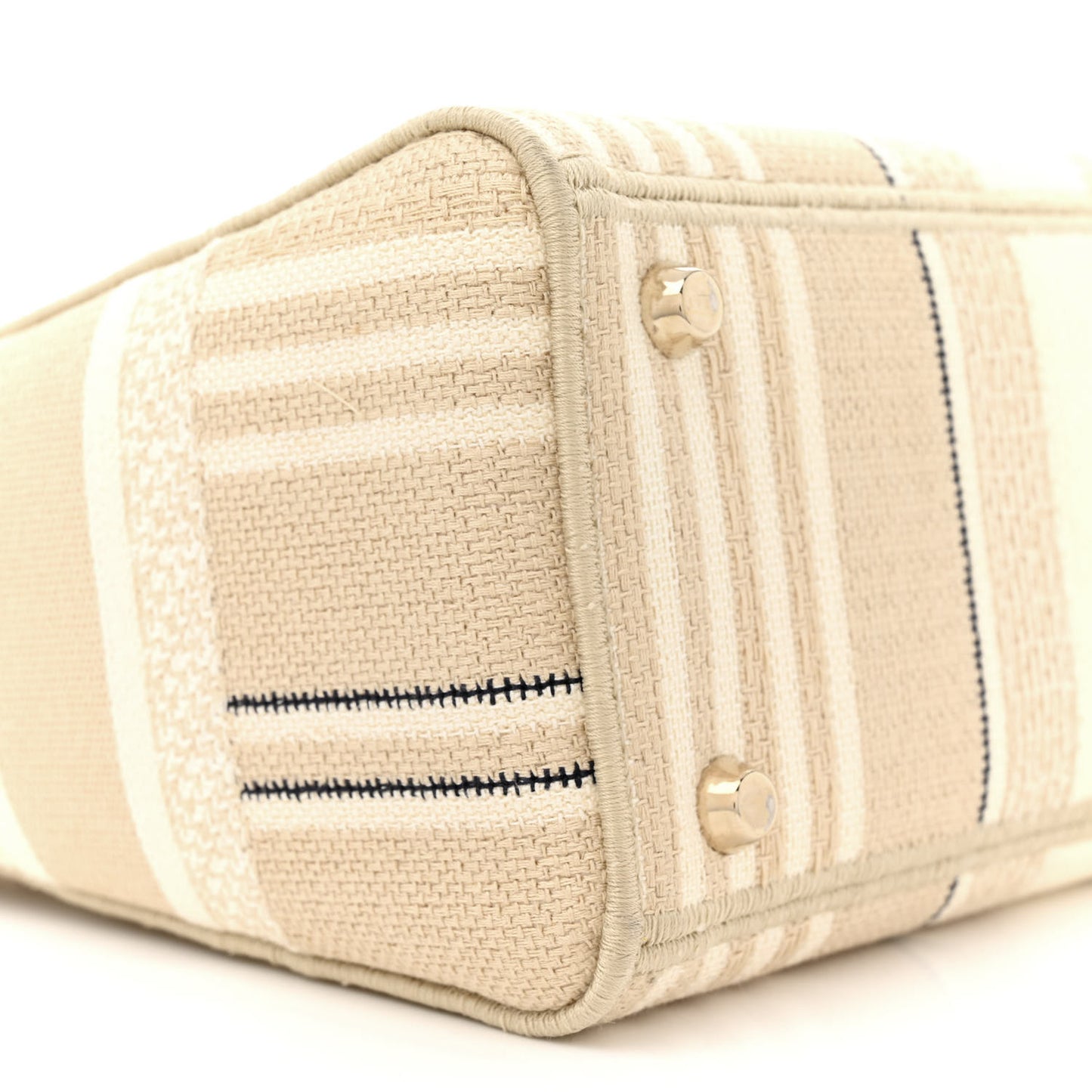 Canvas Embroidered Medium Stripes Lady D-Lite Beige