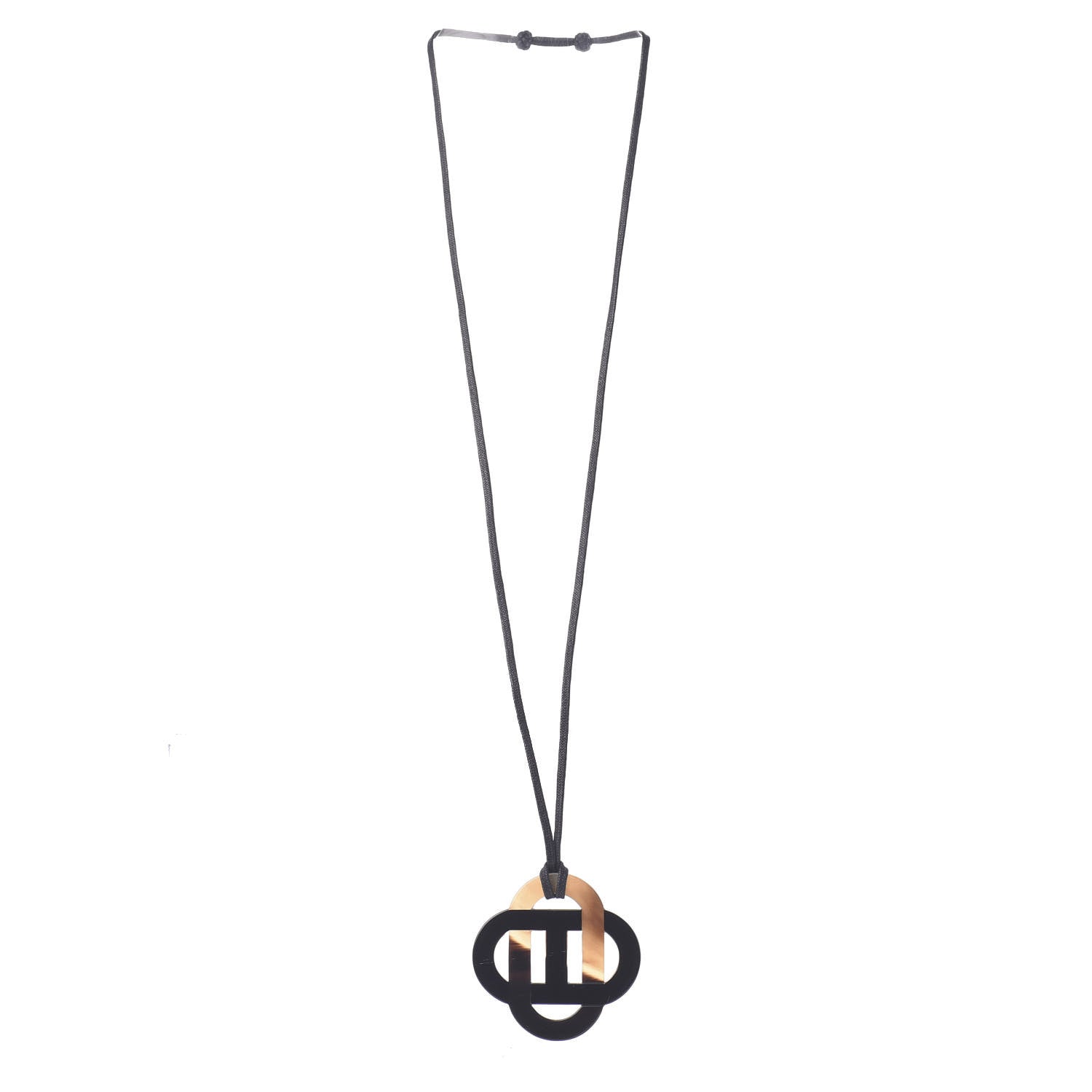 Hermes Buffalo Horn Isatis Pendant Necklace 3 of 6