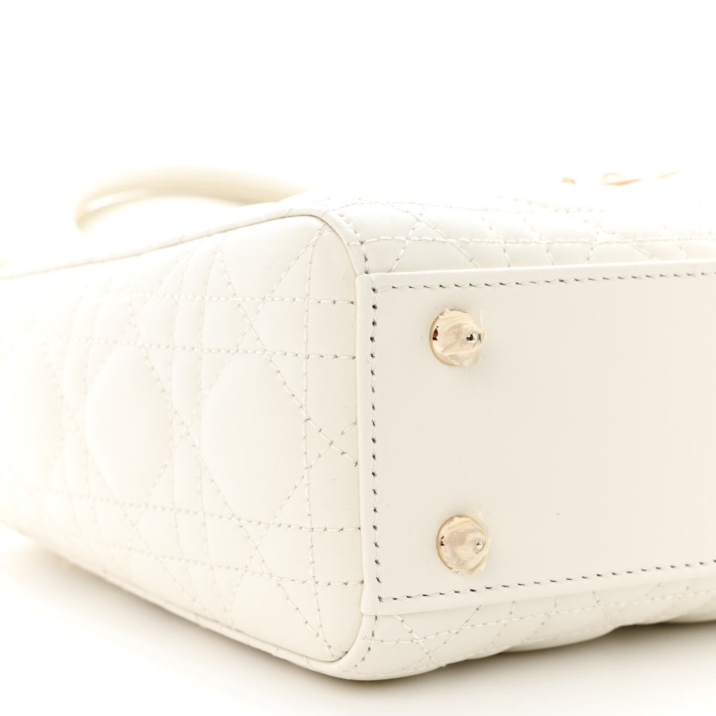 Lambskin Cannage Small My ABCDior Lady Dior White