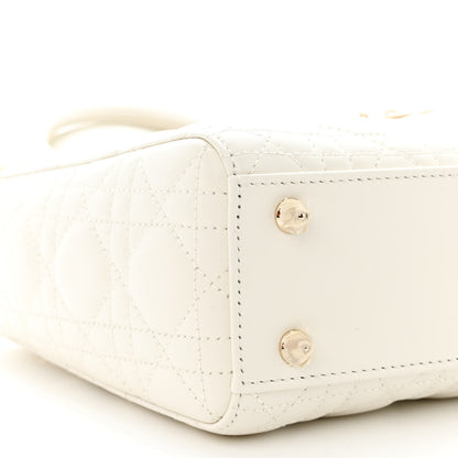 Christian Dior Lambskin Cannage Small My ABCDior Lady Dior White 9 of 11