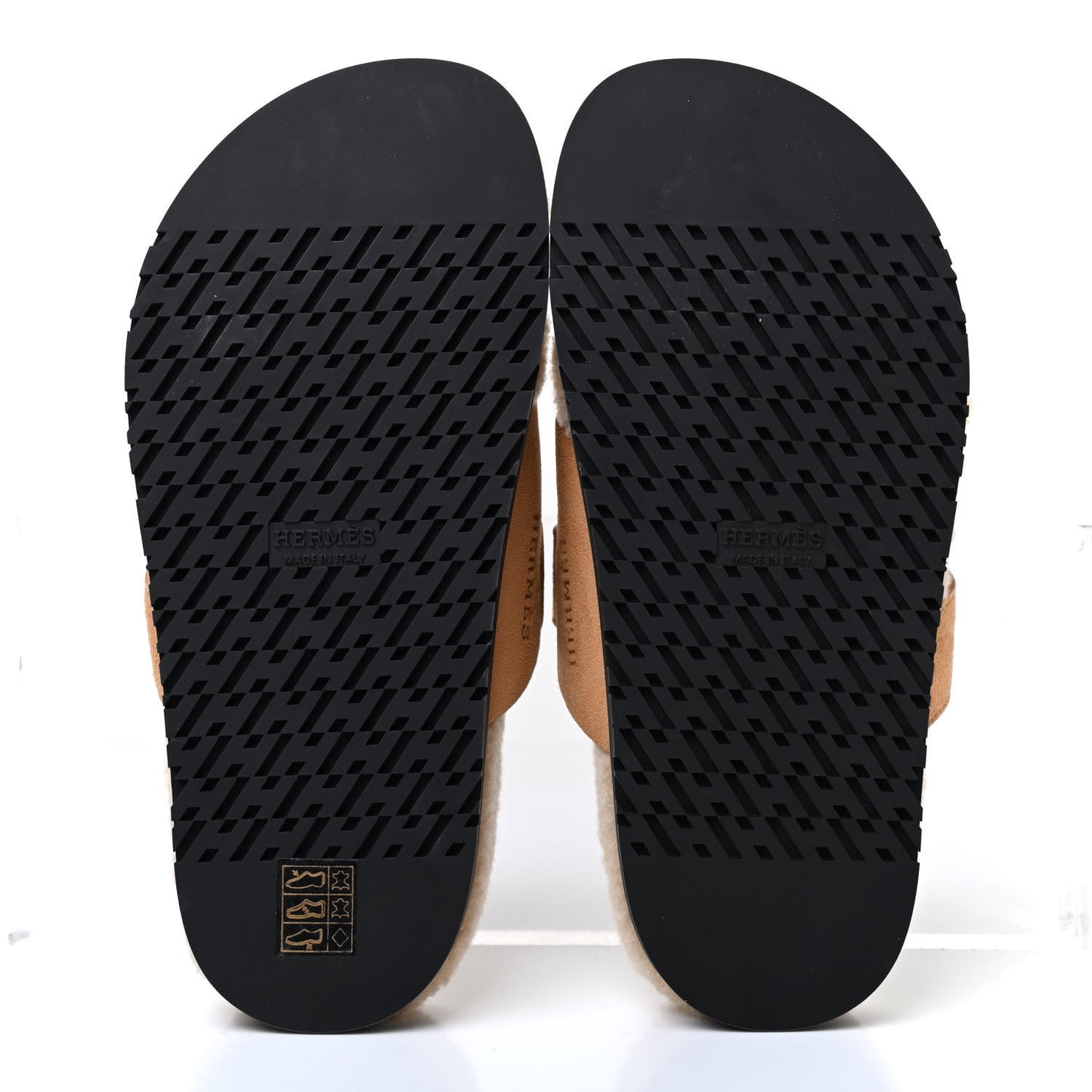 Suede Goatskin Woolskin Womens Chypre Sandals 36.5 Golden Beige