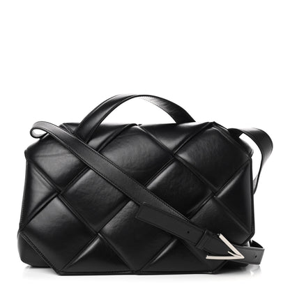 Bottega Veneta Nappa Intreccio Padded Top Handle Shoulder Bag Black 1 of 8