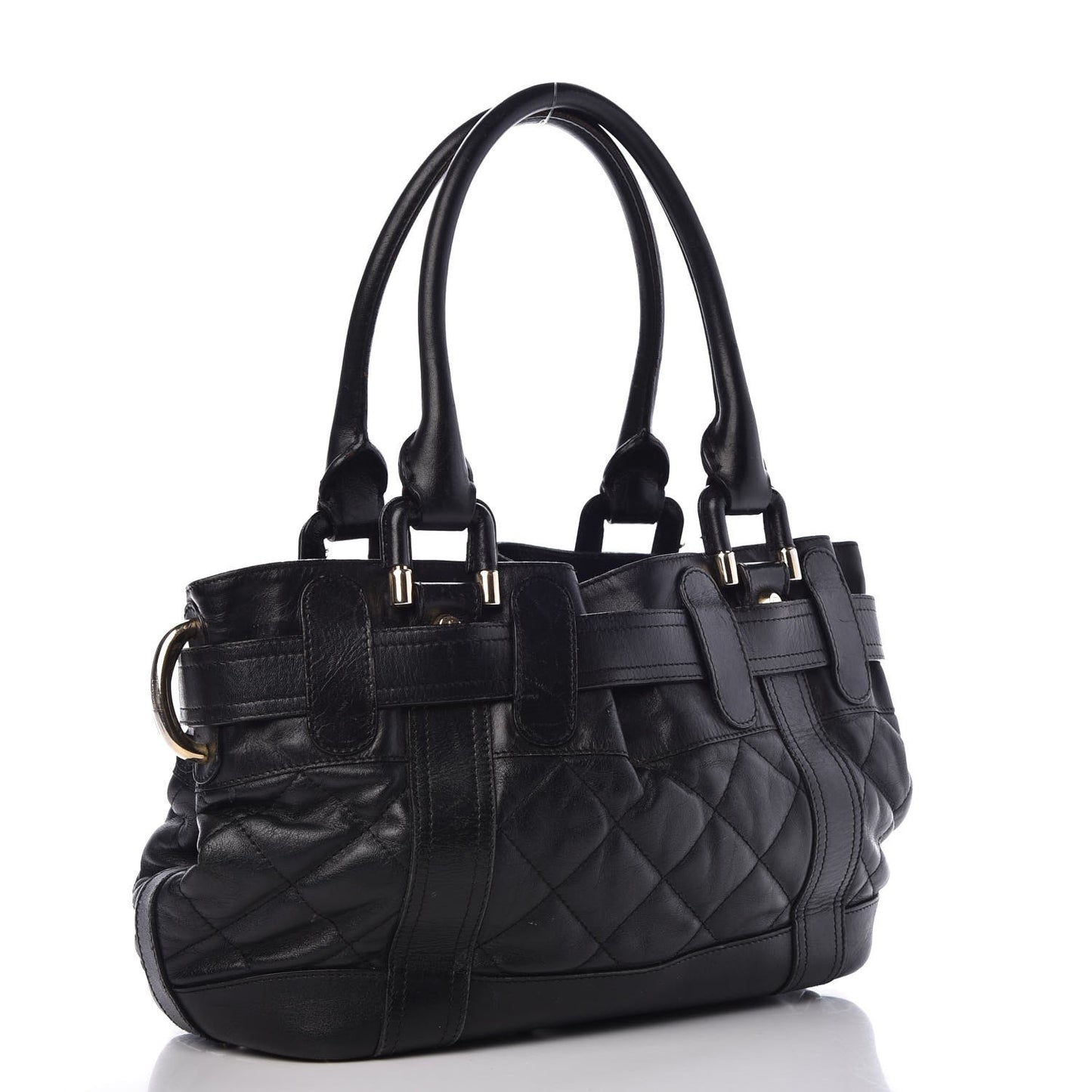 Calfskin Quilted Baby Beaton Black