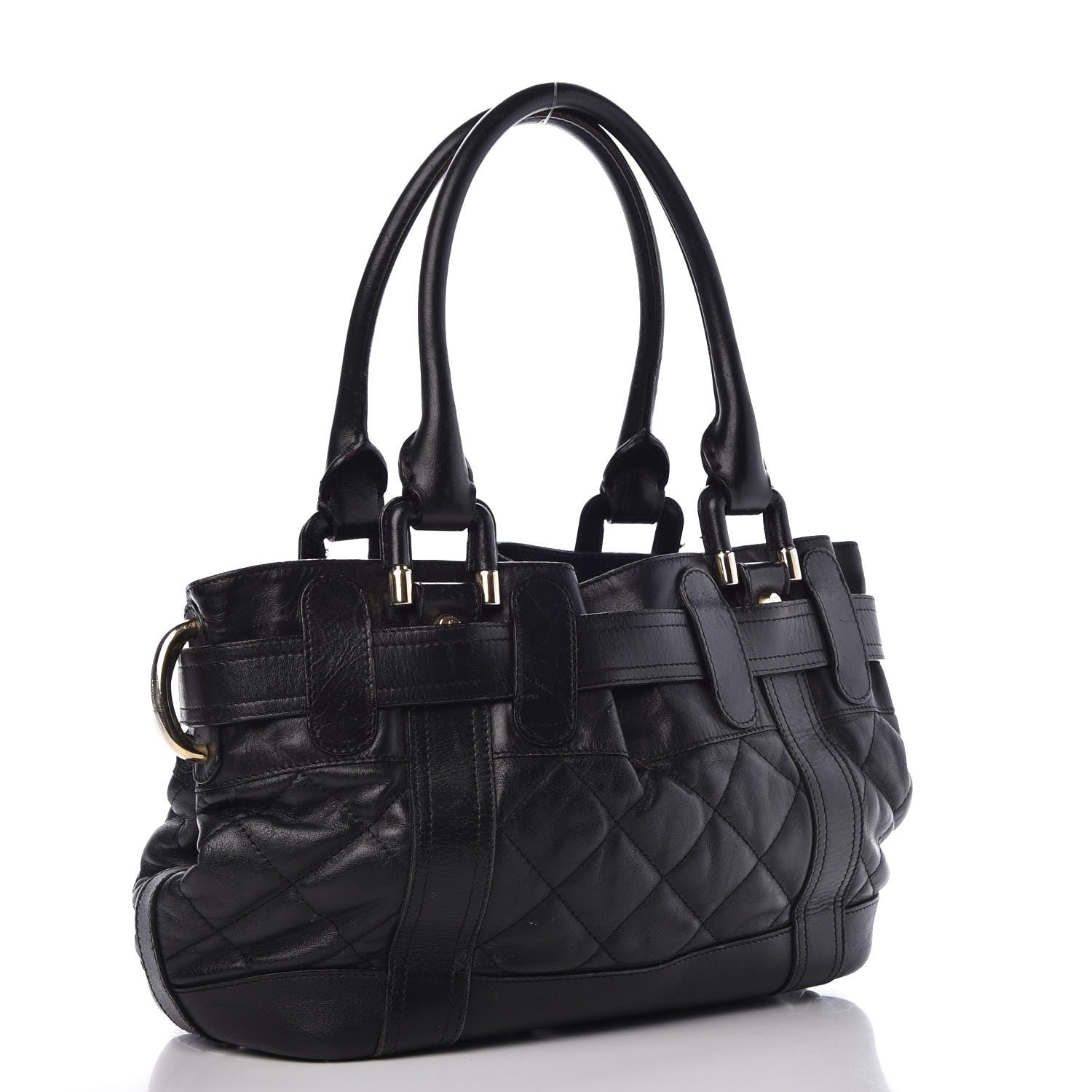 Burberry Calfskin Quilted Baby Beaton Black 3 of 20