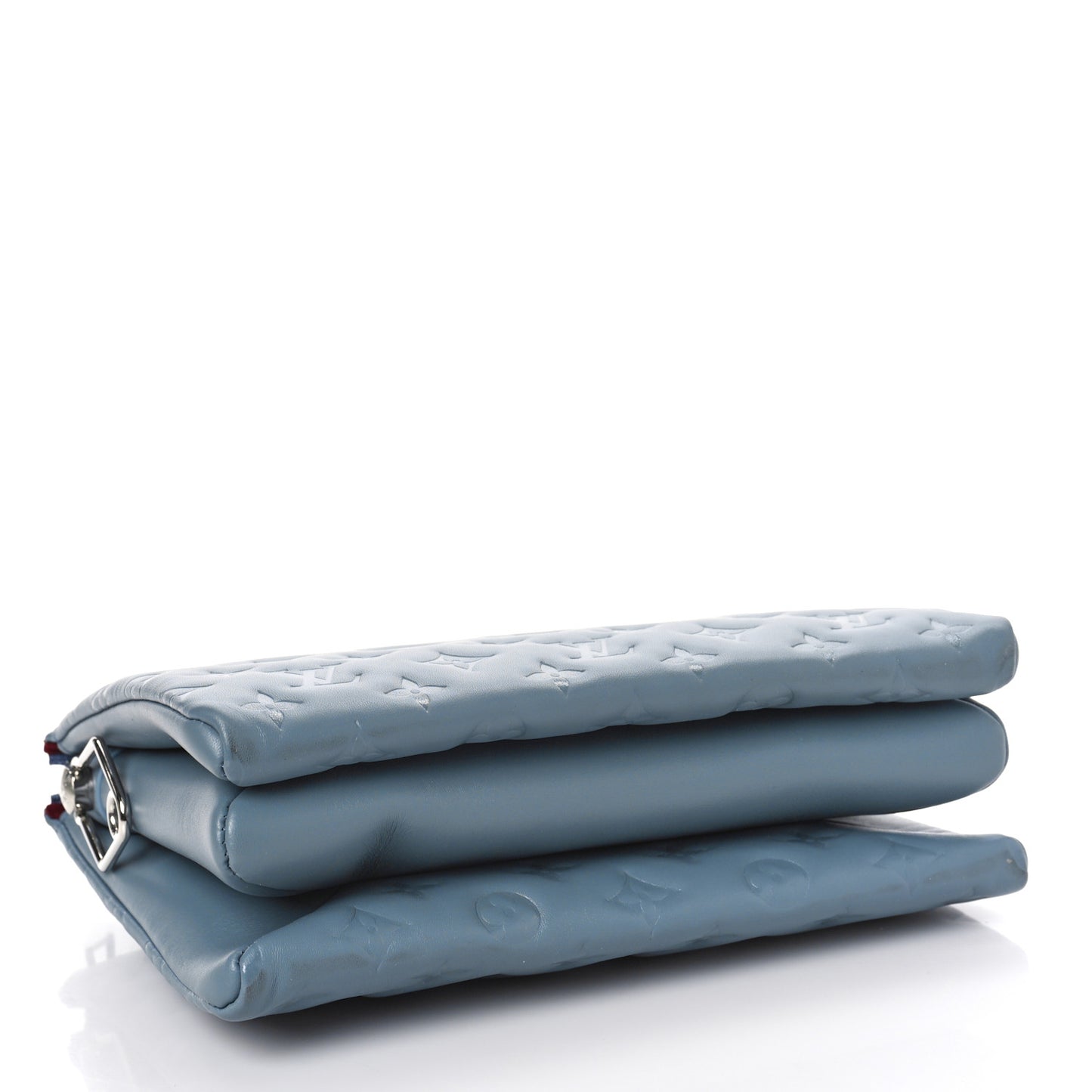 Lambskin Embossed Monogram Coussin PM Blue Glacier
