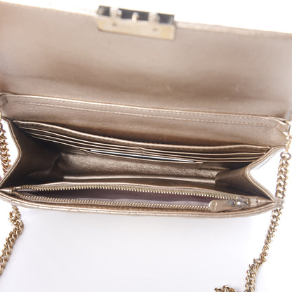 Christian Dior Metallic Lambskin Cannage Miss Dior Promenade Pouch Gold 5 of 9