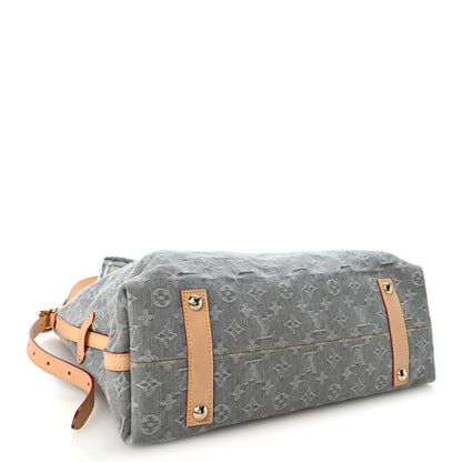 Louis Vuitton Monogram Denim CarryAll MM  Washed Gray 4 of 9
