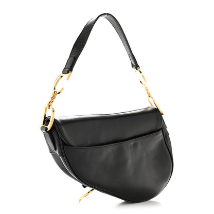 Christian Dior Shiny Goatskin  Saddle Bag Black 3 of 16