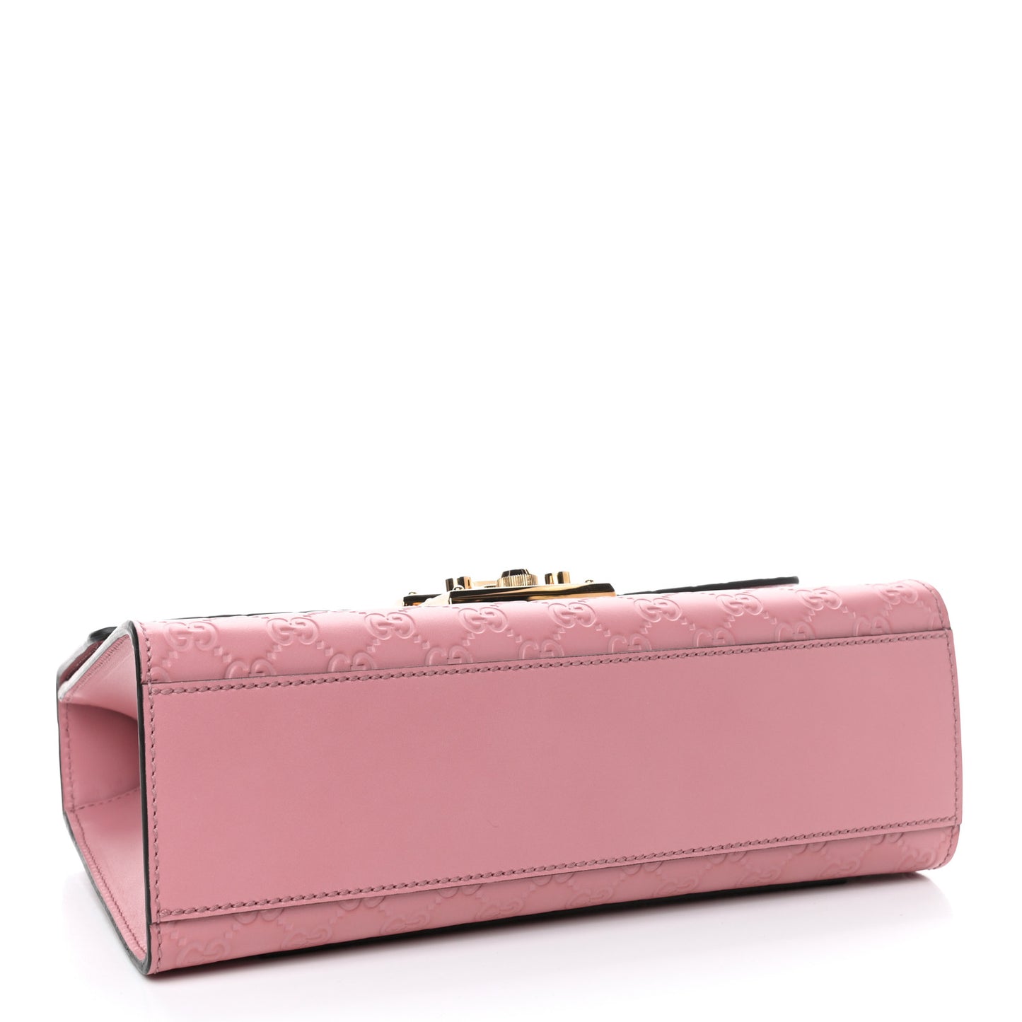 Guccissima Signature Medium Padlock Shoulder Bag Rose Baby Candy