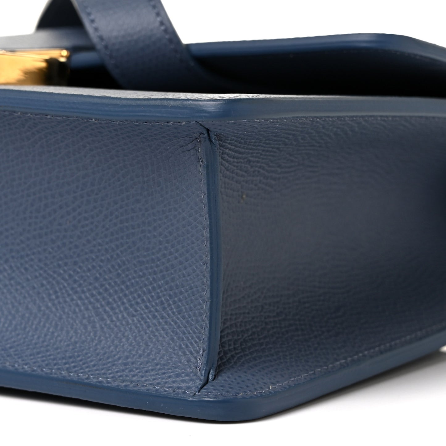 Grained Calfskin 30 Montaigne Flap Bag Blue