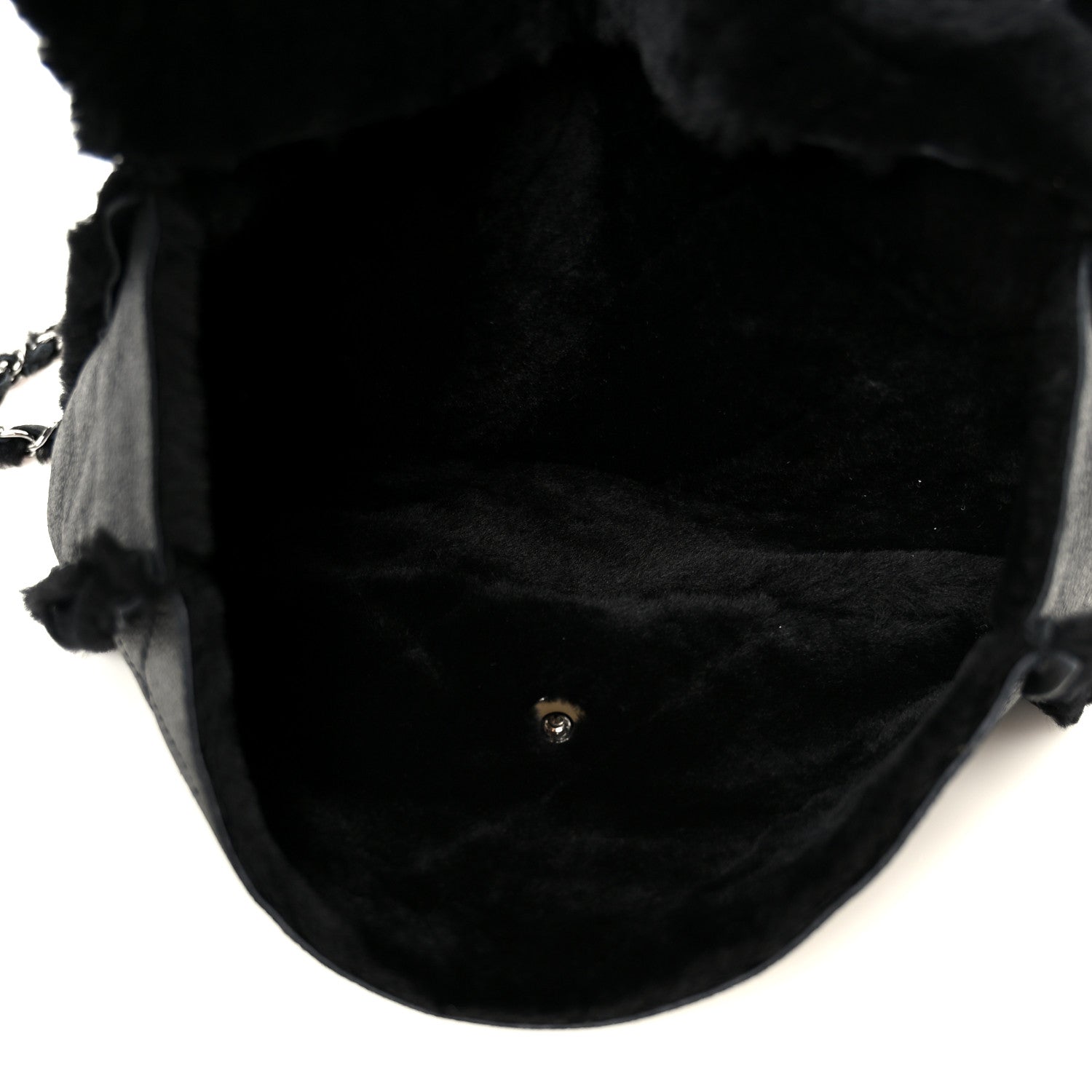 Chanel Shearling Quilted Medium Single Flap Black 4 of 11