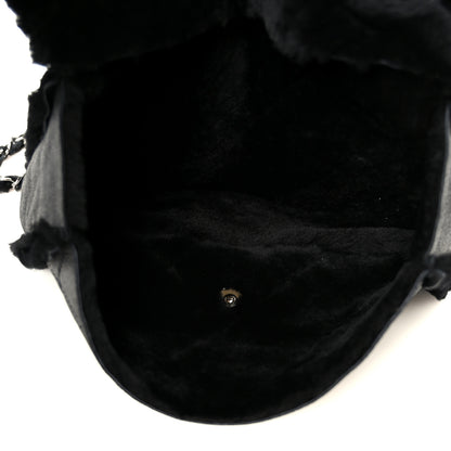 Chanel Shearling Quilted Medium Single Flap Black 4 of 11