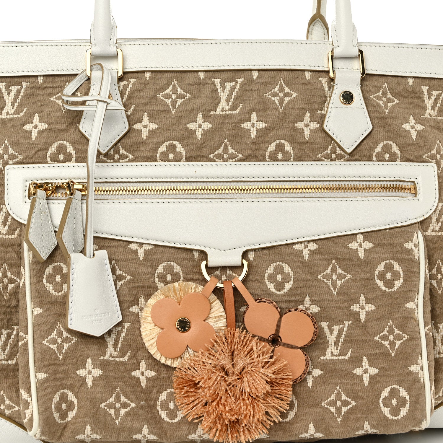 Louis Vuitton Monogram Sabbia Cabas GM White 9 of 11