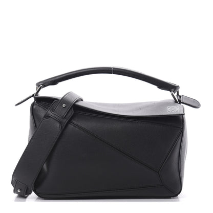 Loewe Calfskin Medium Puzzle Bag Black 1 of 13