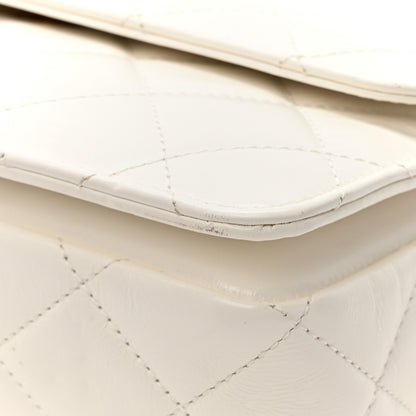 Chanel Shiny Calfskin Quilted Multicolor Small Top Handle White 13 of 17