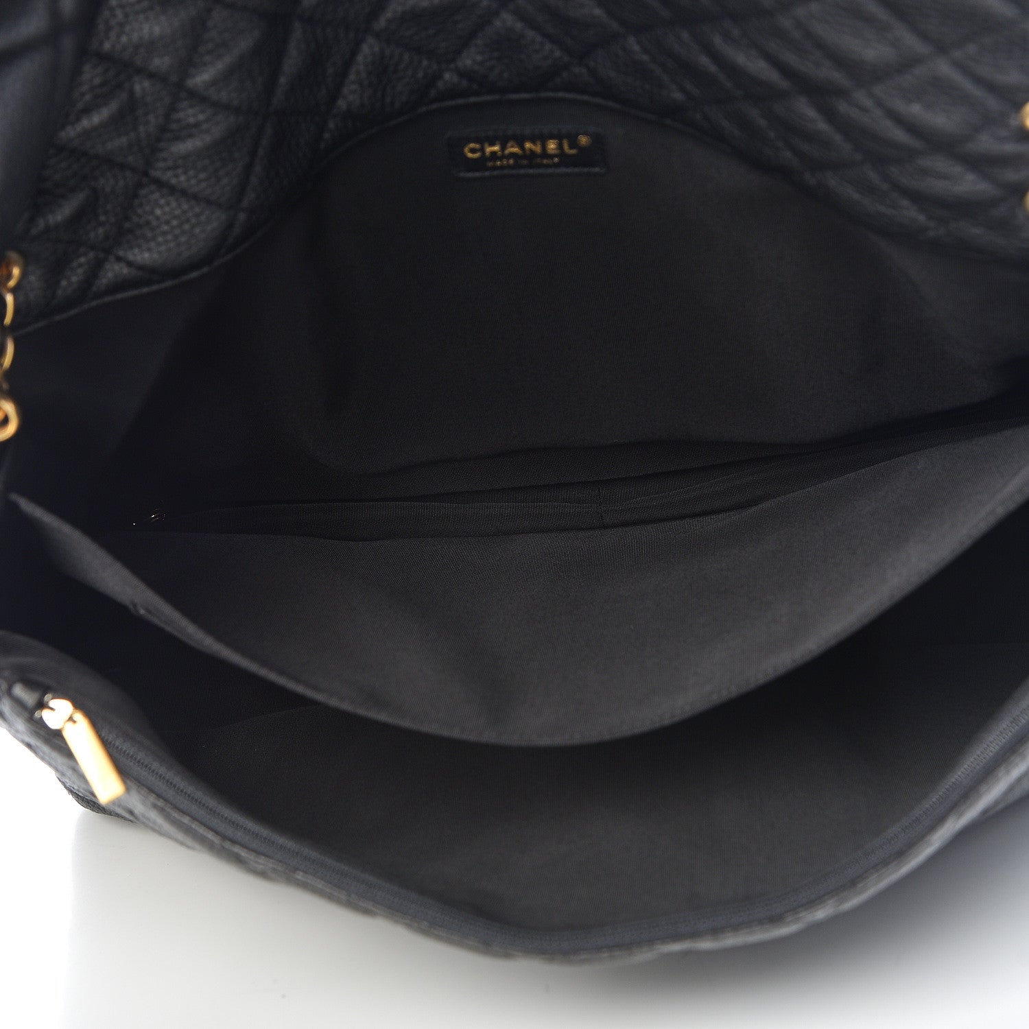 Chanel Calfskin Quilted XXL Travel Flap Bag Black 7 of 11