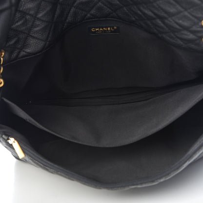 Chanel Calfskin Quilted XXL Travel Flap Bag Black 7 of 11