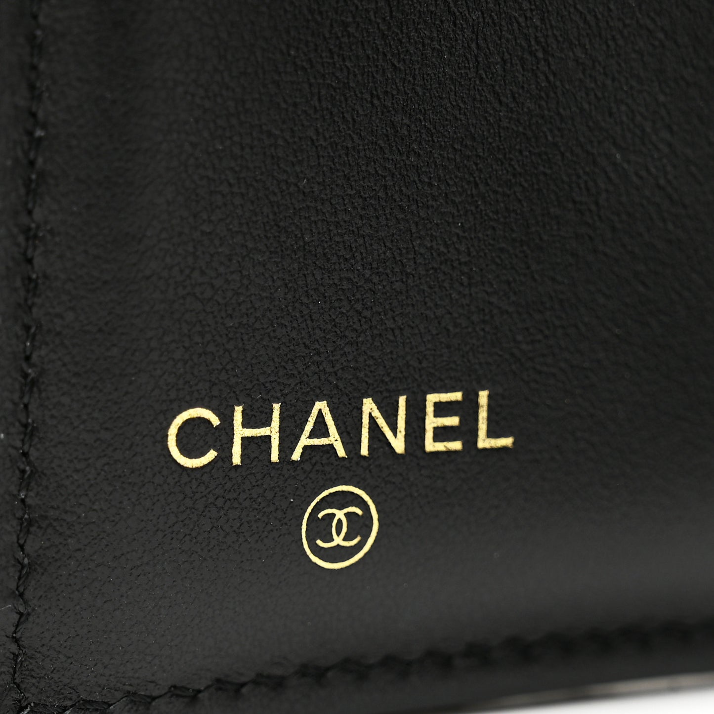 Caviar Quilted Compact Boy Wallet Black