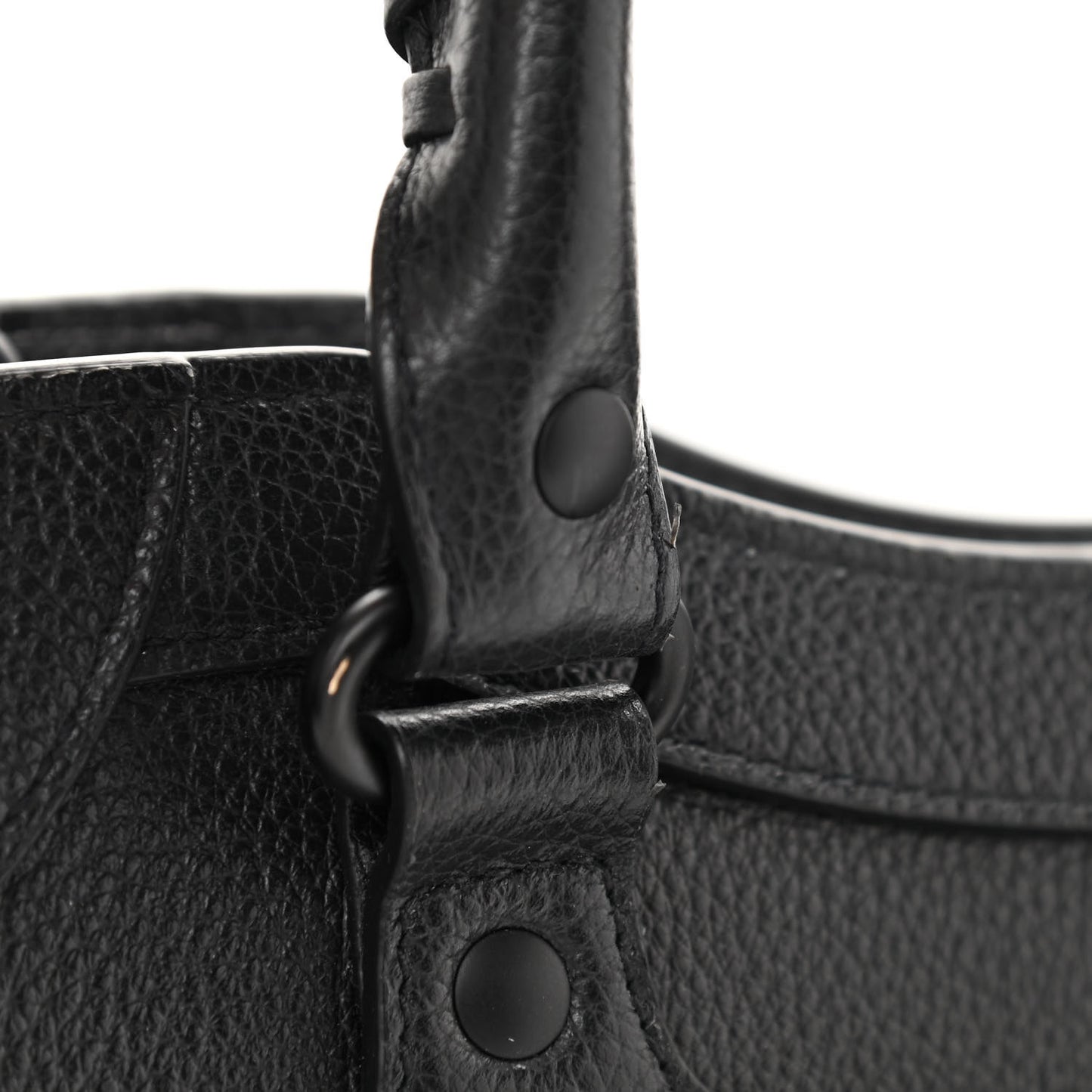 Grained Calfskin Black Hardware Neo Classic City Black