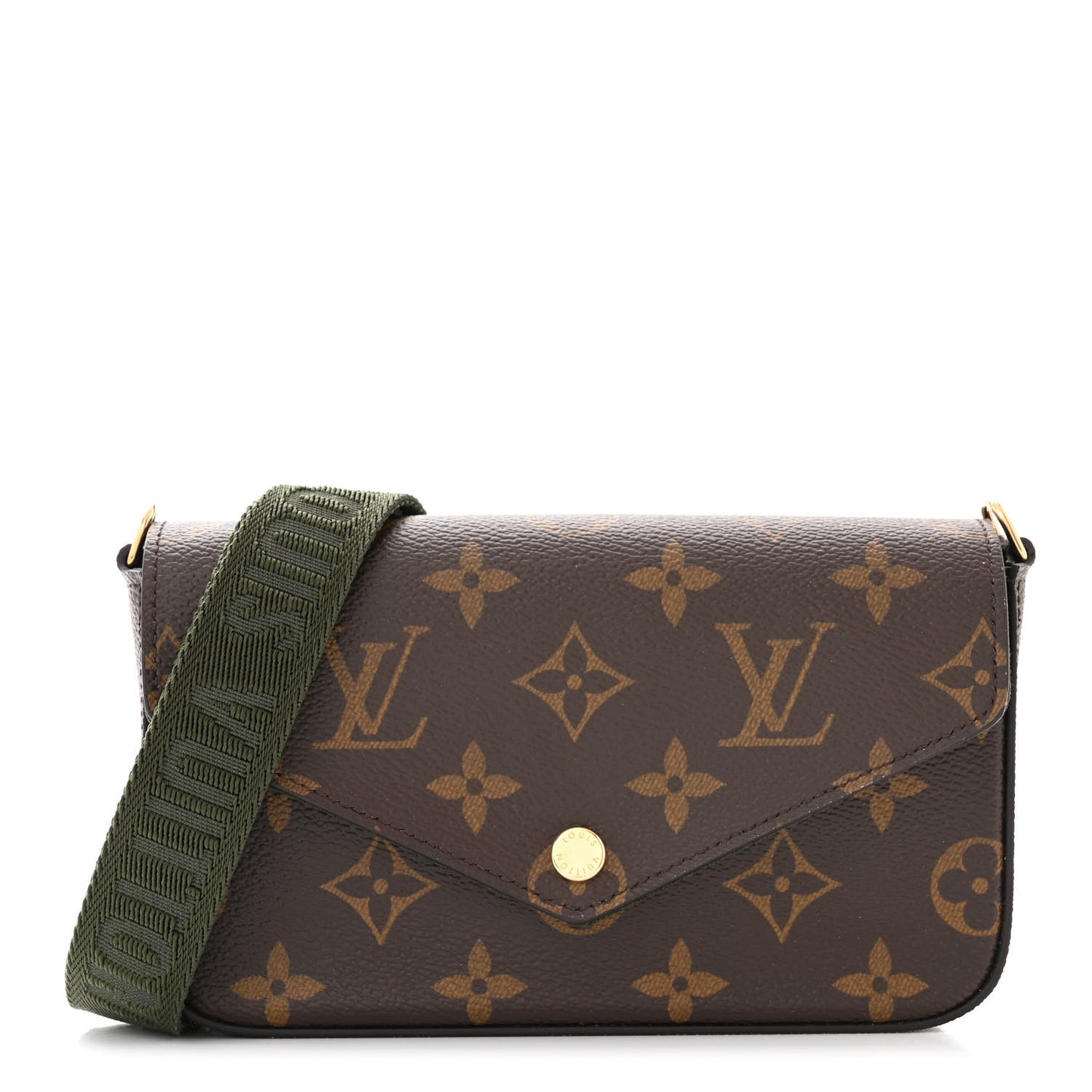 Monogram Felicie Strap & Go Kaki