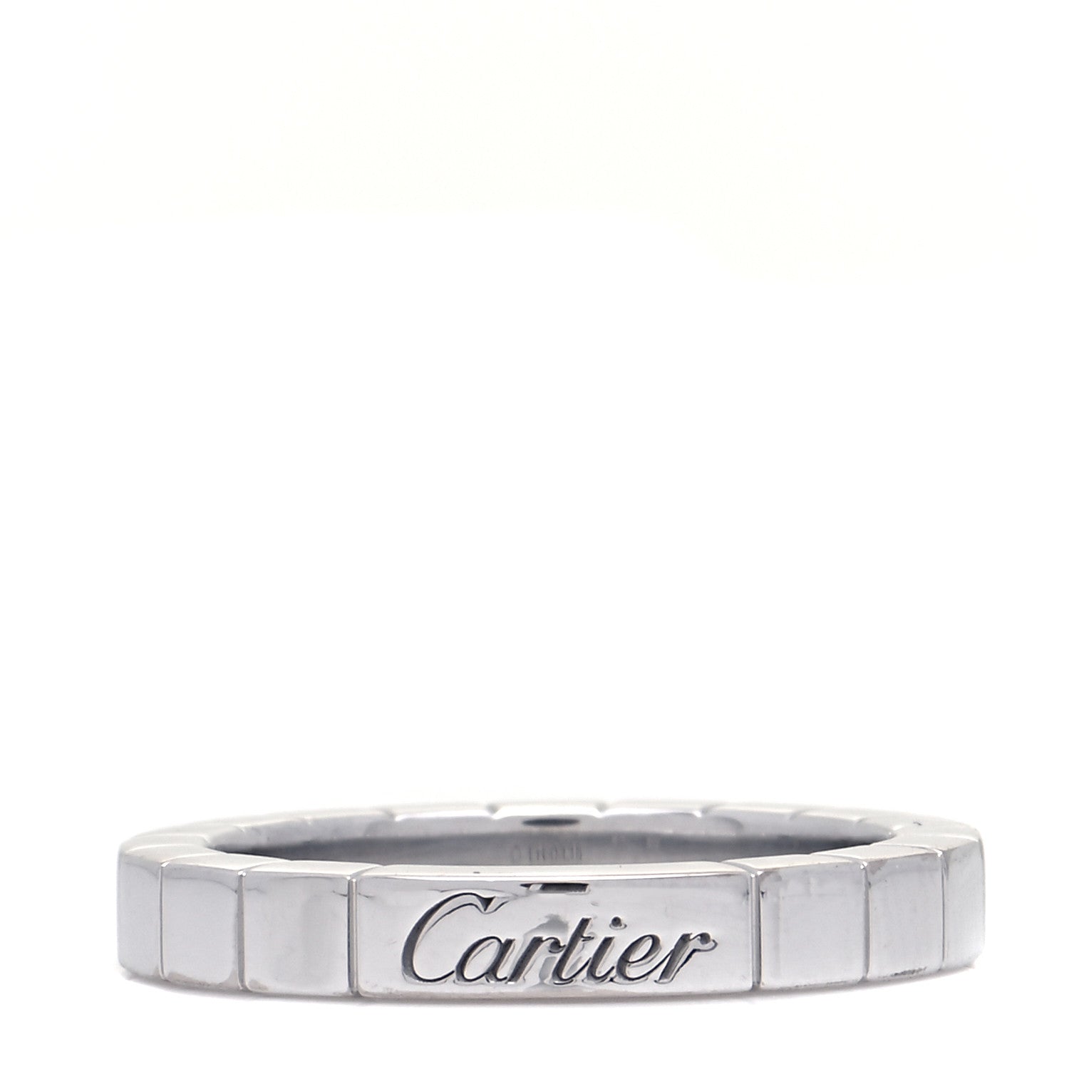 Cartier 18K White Gold Lanieres Ring 50 5.25 1 of 5