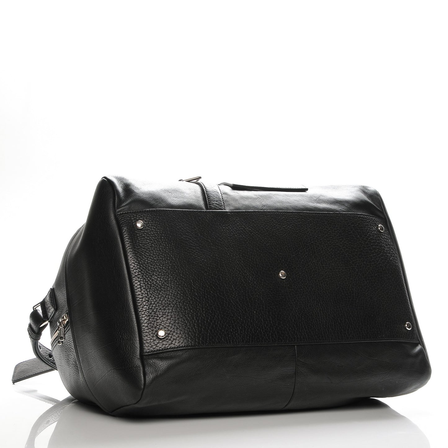 Calfskin Vavin Logo Strap Duffle Bag Black