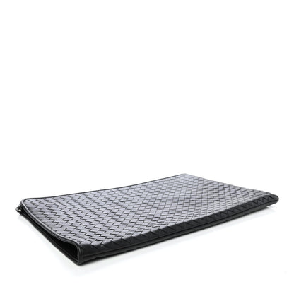Bottega Veneta Nappa Intrecciato Flat Zip Pouch Black 3 of 4