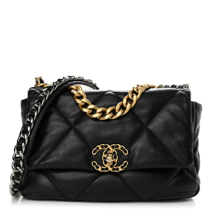 Chanel Lambskin Quilted Medium Chanel 19 Flap Black 1 of 11