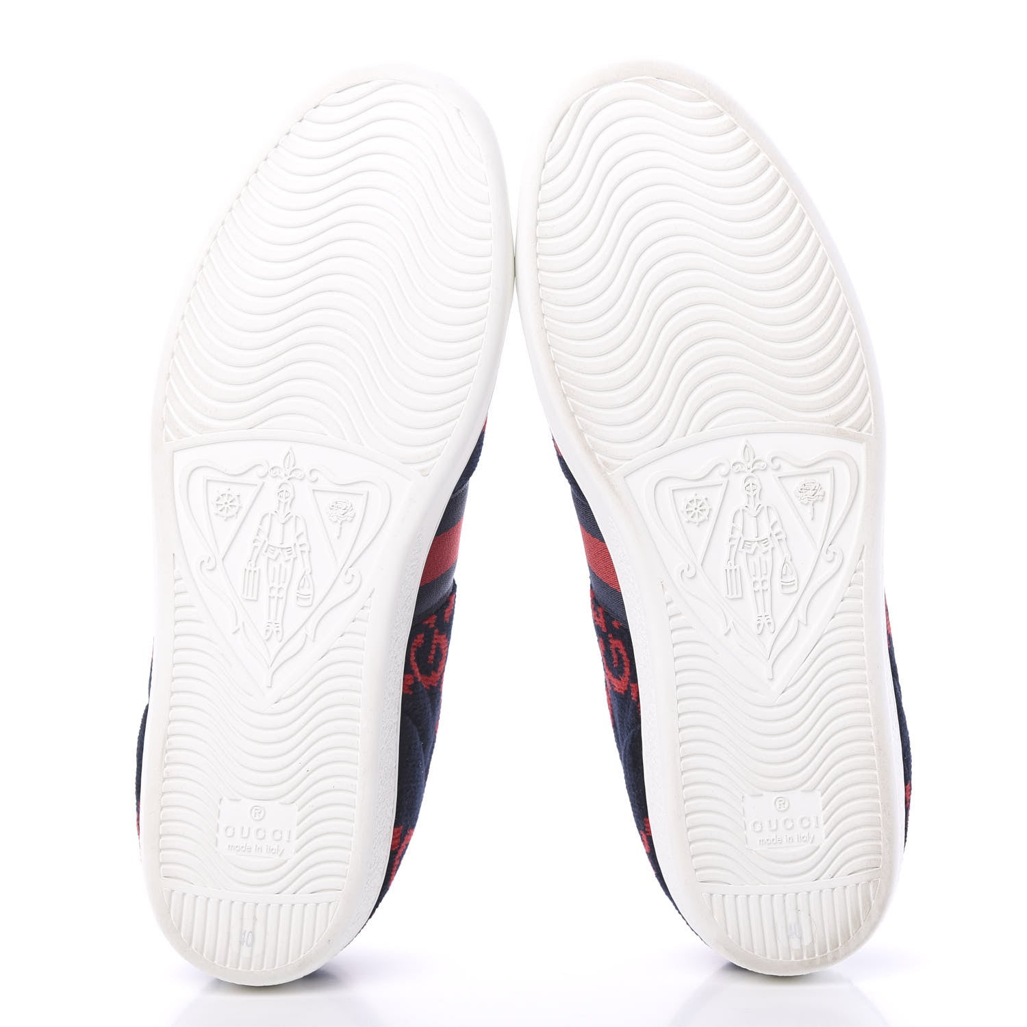 Gucci Terry Cloth GG Monogram Web Womens Ace Sneakers 40 Blue Red 5 of 8
