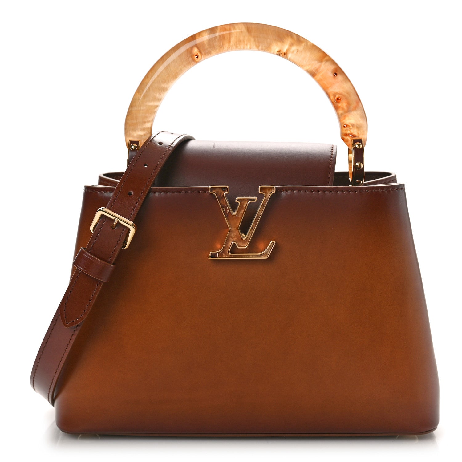 Louis Vuitton Calfskin Resin Capucines BB Smoked Tan 1 of 10