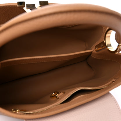 Louis Vuitton Taurillon Capucines MM Arizona Beige Poudre Jasmine Pink 5 of 8
