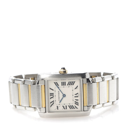Cartier Stainless Steel 18K Yellow Gold 25mm Tank Francaise Quartz Watch 3 of 6