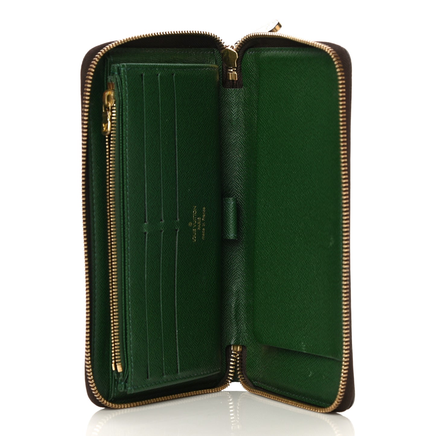 Monogram Groom Zippy Organizer Wallet Green
