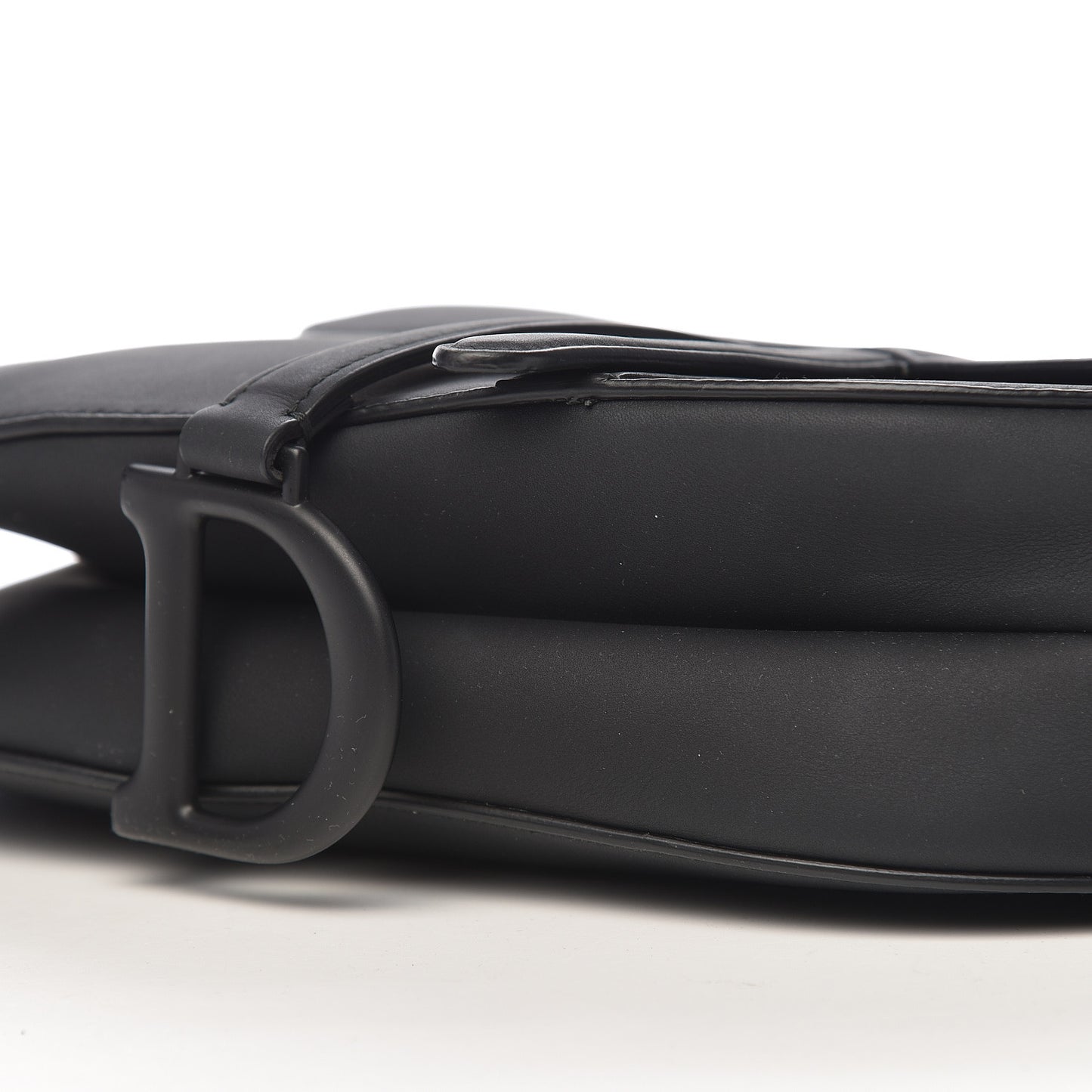 Ultra Matte Calfskin Saddle Bag Black