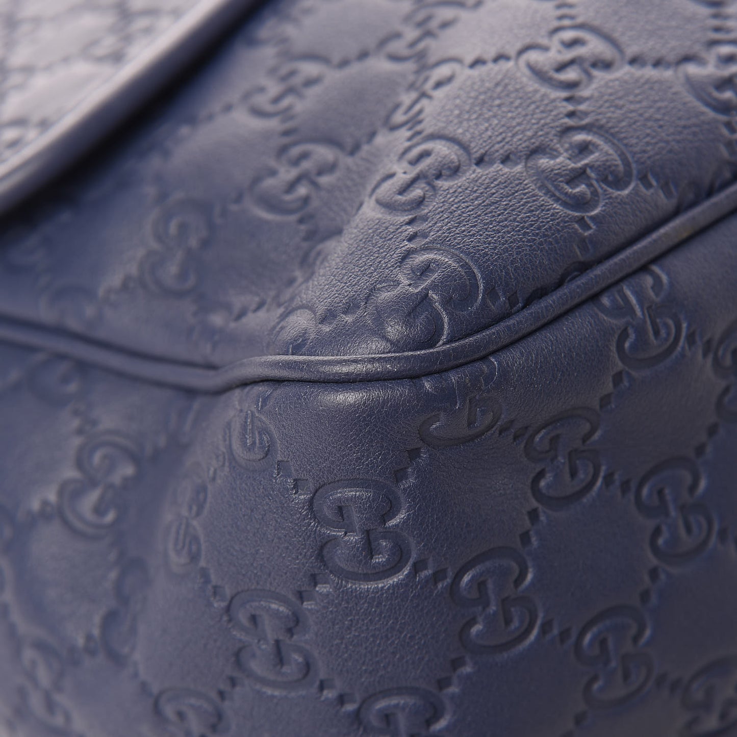 Guccissima Medium Flap Messenger Bag Blue