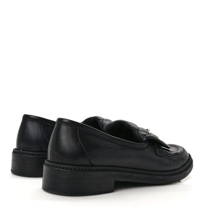 Chanel Lambskin Quilted CC Turnlock Loafers 39.5 Black 4 of 12