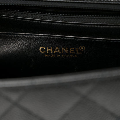 Chanel Caviar Quilted Jumbo Kelly Flap Black 6 of 10
