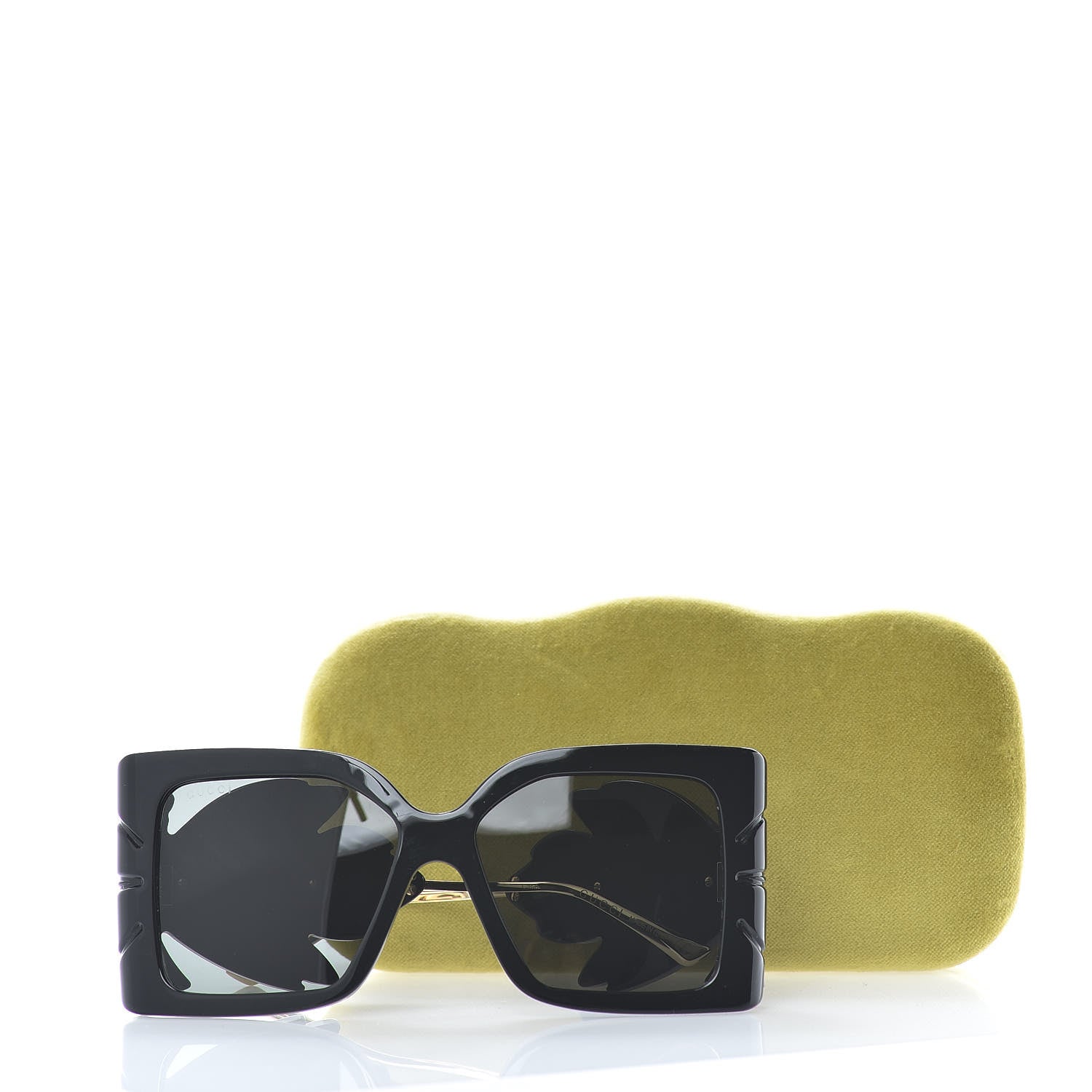 Gucci Acetate Square Frame Wing Sunglasses GG0535S Black 7 of 7