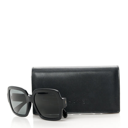 Chanel Acetate Square Heart Sunglasses 5479-A Black 8 of 8