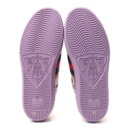 Gucci Lurex Brocade Web Nappa Womens Ace Sneakers 35 Black Pink Oro Vecchio 5 of 9