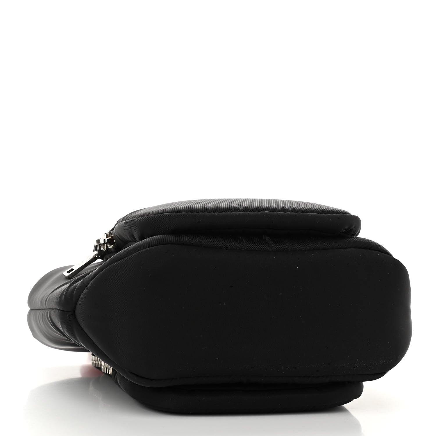 Prada Tessuto Nylon Pocket Small Cargo Tote Black Rosso 4 of 10