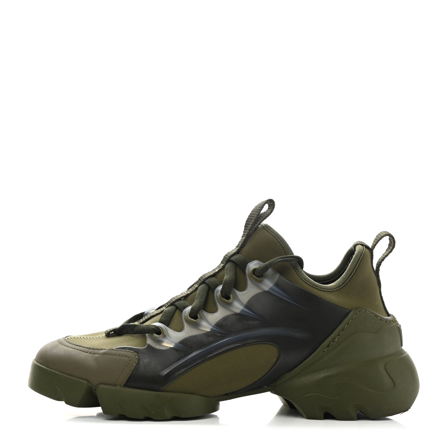 Neoprene Rubber Womens D-Connect Sneakers 36 Kaki