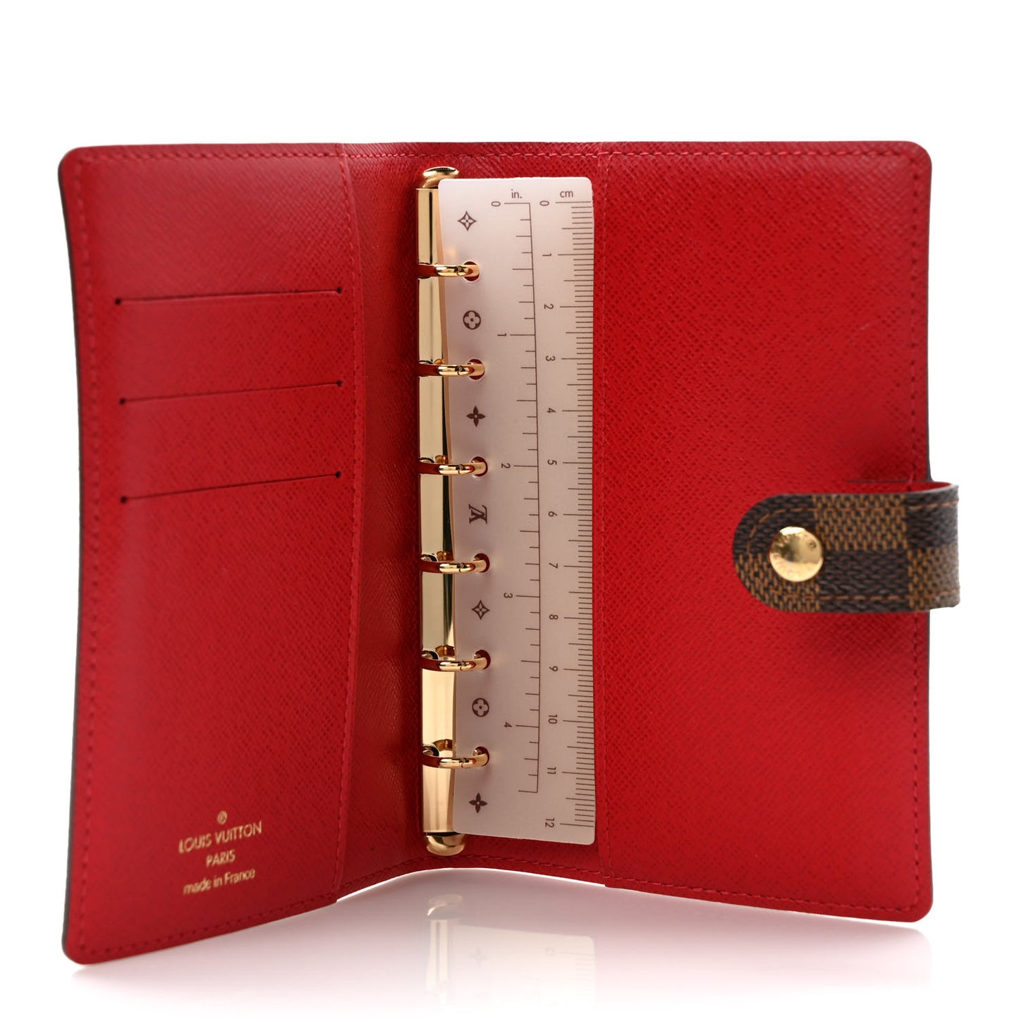 Damier Complice Trunks and Bags Small Ring Agenda Cover Red