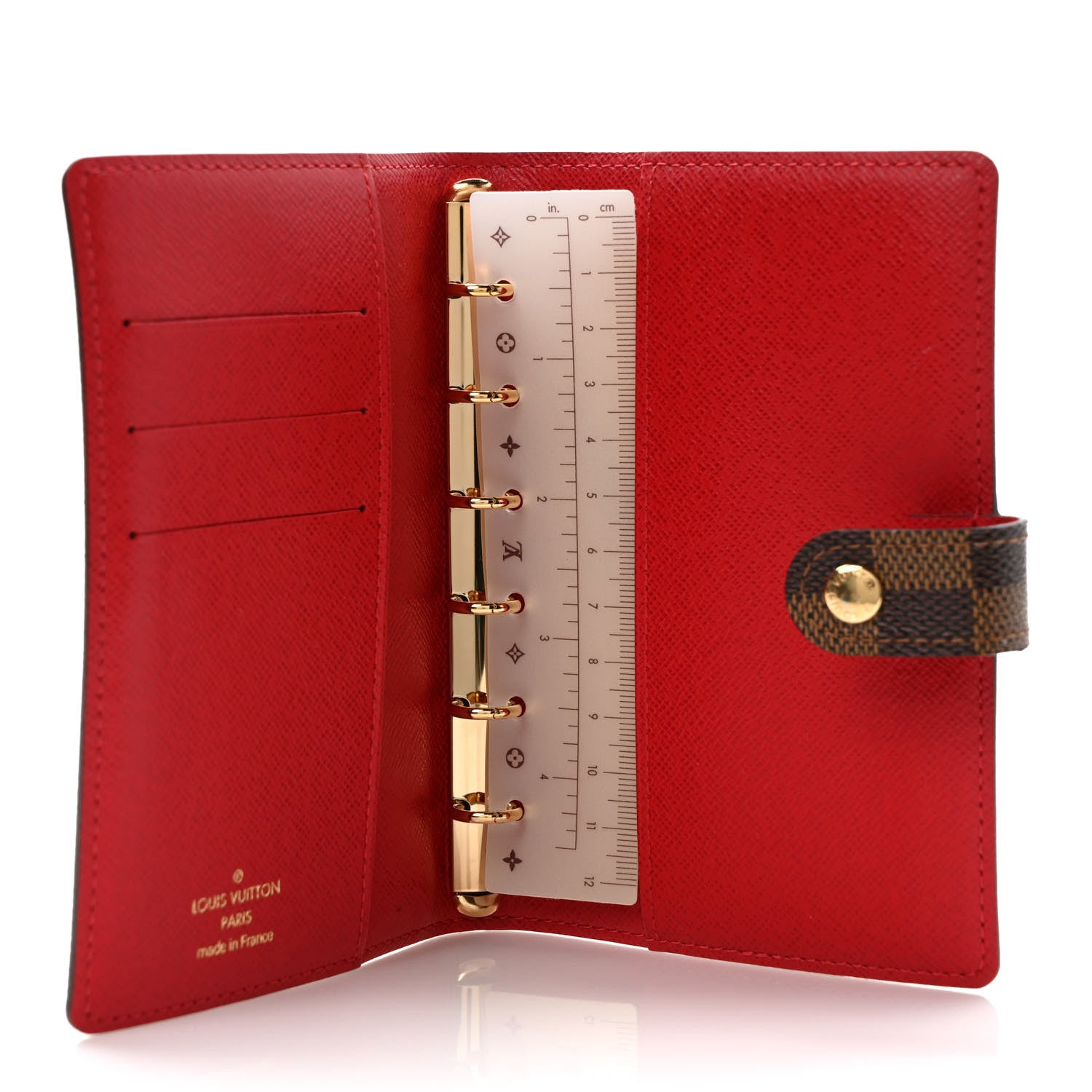 Louis Vuitton Damier Complice Trunks and Bags Small Ring Agenda Cover Red 5 of 9