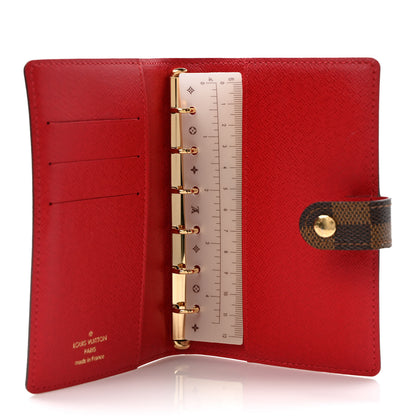 Louis Vuitton Damier Complice Trunks and Bags Small Ring Agenda Cover Red 5 of 9