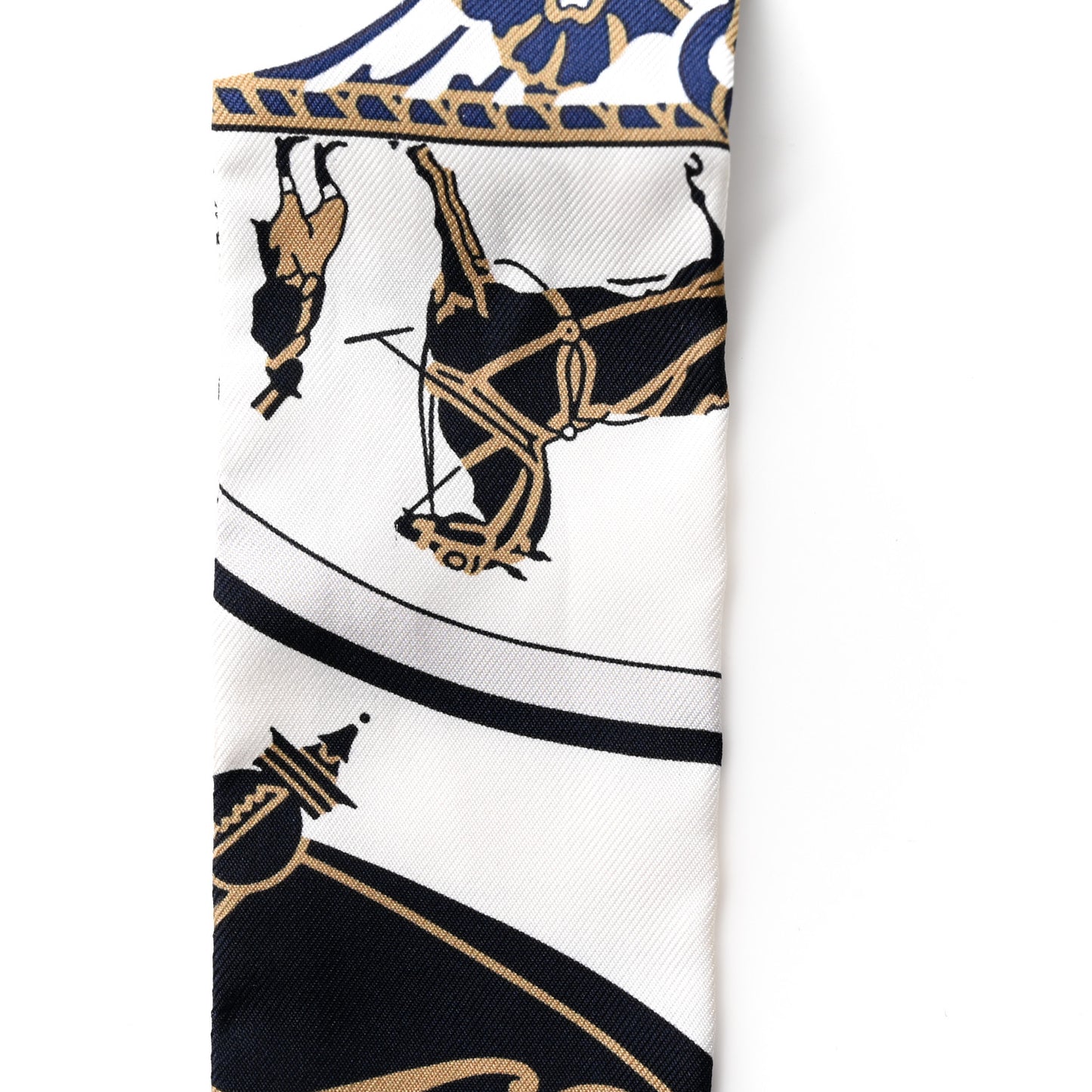 Silk Ex-Libris Twilly White Marine Gris